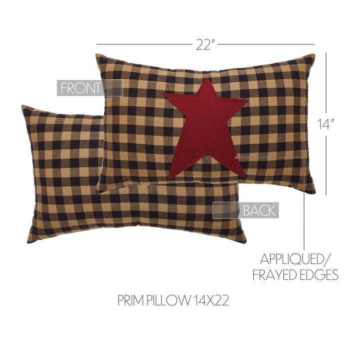 Connell Prim Pillow 14x22" - Primitive Star Quilt Shop
