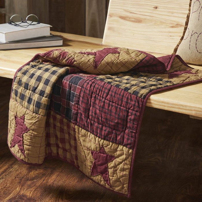 Connell Quilted Lap Throw 30x30" - Primitive Star Quilt Shop