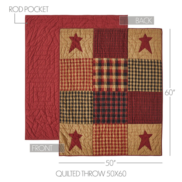 Connell Quilted Throw - Primitive Star Quilt Shop
