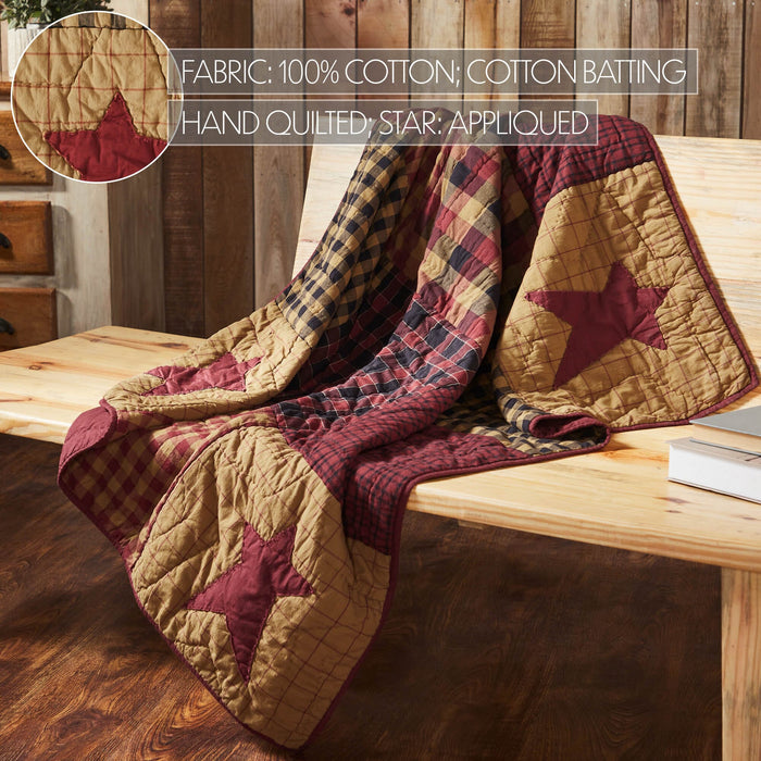 Connell Quilted Throw - Primitive Star Quilt Shop
