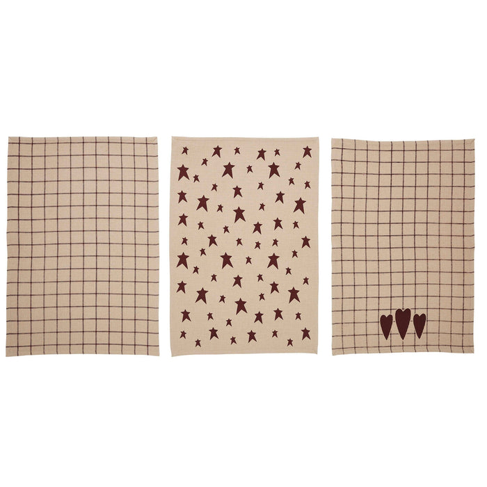 Connell Tea Towels - Set of 3 - Primitive Star Quilt Shop