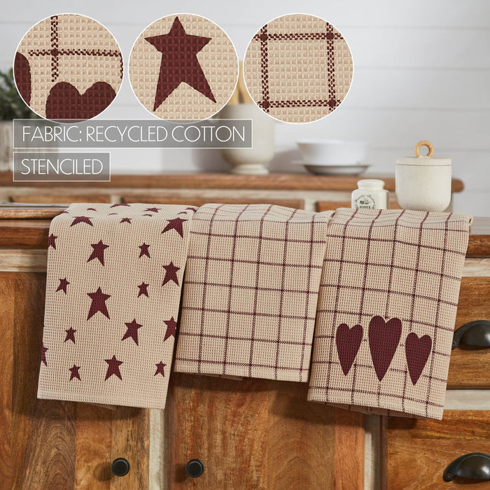 Connell Tea Towels - Set of 3 - Primitive Star Quilt Shop
