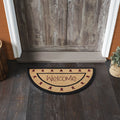 Connell "Welcome" Coir Half Circle Rug 16.5x33" - Primitive Star Quilt Shop