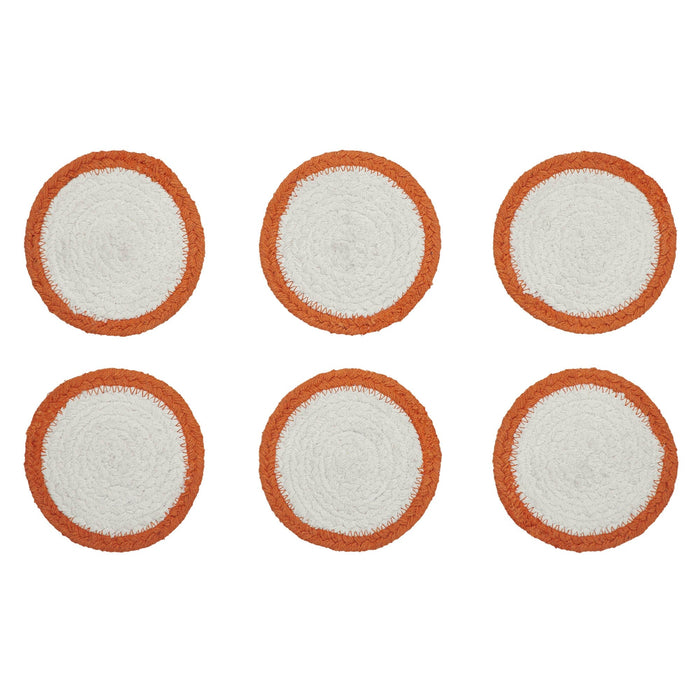 Country Halloween Braided Coasters - Set of 6 - Primitive Star Quilt Shop
