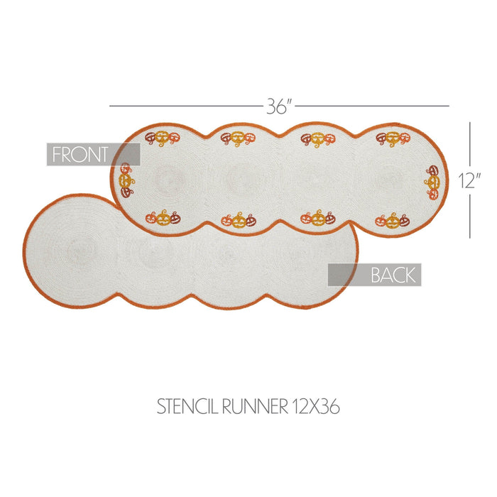 Country Halloween Braided Runner 12x36" - Primitive Star Quilt Shop