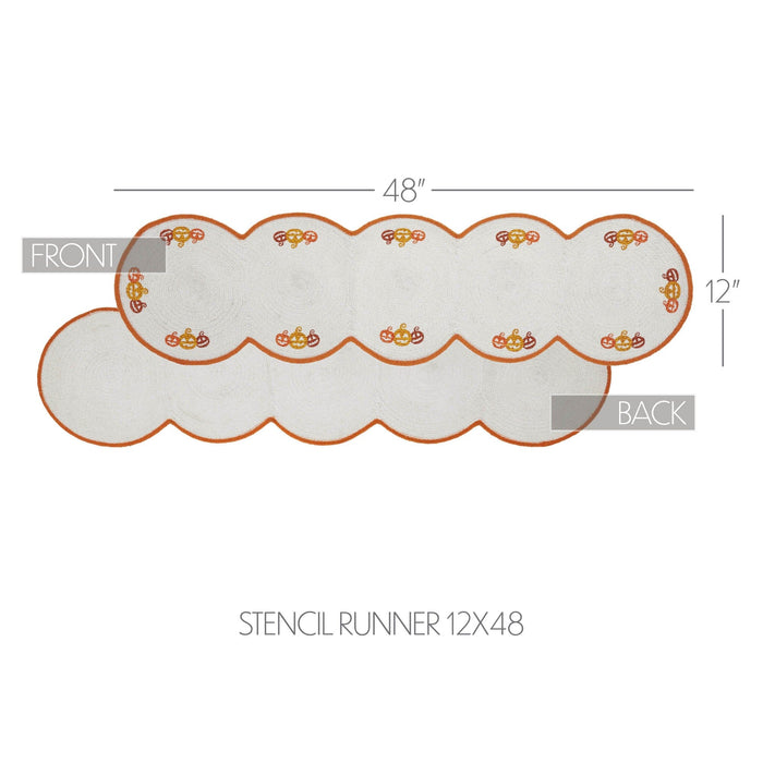 Country Halloween Braided Runner 12x48" - Primitive Star Quilt Shop