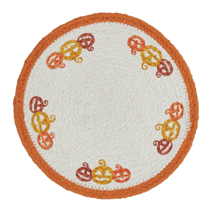 Country Halloween Braided Trivet 8" - Primitive Star Quilt Shop