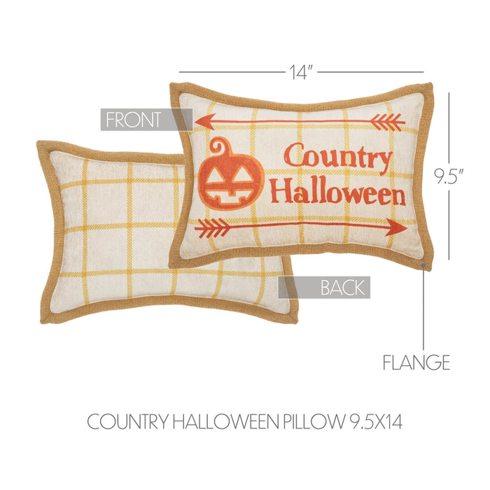 Country Halloween Pillow 9.5x14" - Primitive Star Quilt Shop