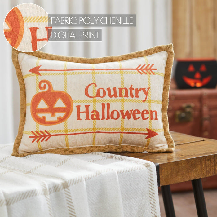 Country Halloween Pillow 9.5x14" - Primitive Star Quilt Shop