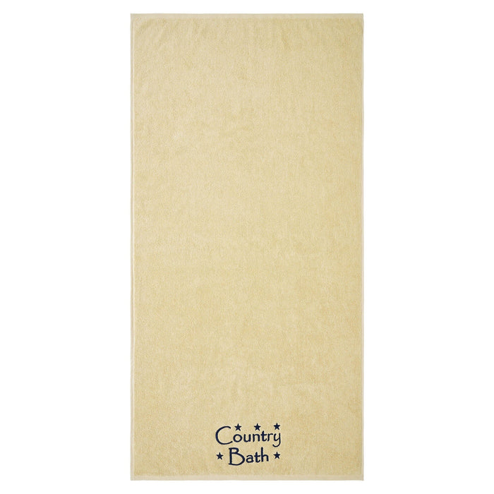Creme "Country Bath" Bath Towel - Set of 2 - Primitive Star Quilt Shop