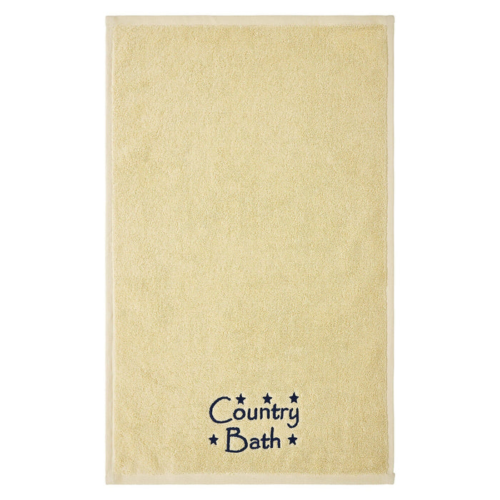 Creme "Country Bath" Hand Towel - Set of 2 - Primitive Star Quilt Shop