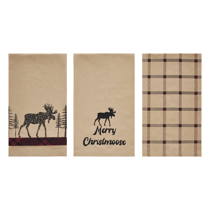 Cumberland Moose Tea Towels - Set of 3 - Primitive Star Quilt Shop