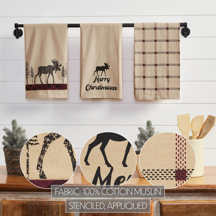 Cumberland Moose Tea Towels - Set of 3 - Primitive Star Quilt Shop
