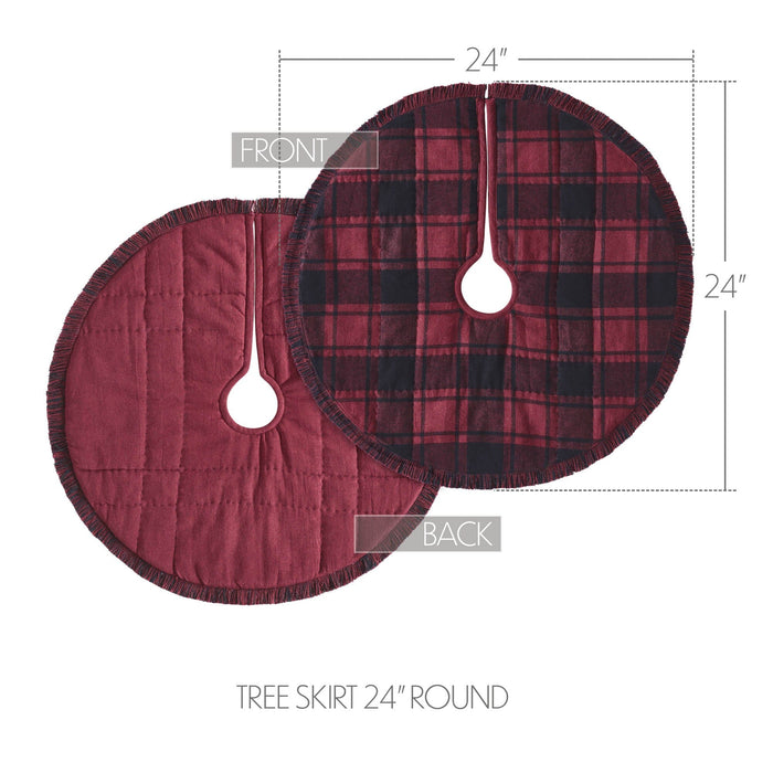 Cumberland Plaid Tree Skirt 24" - Primitive Star Quilt Shop
