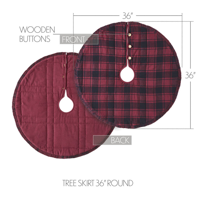 Cumberland Plaid Tree Skirt 36" - Primitive Star Quilt Shop