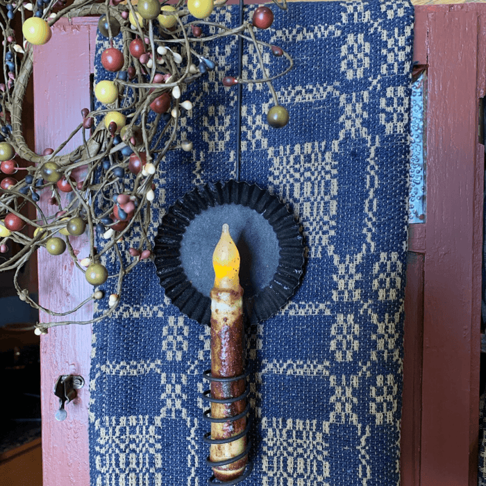 Cupboard Pan Taper Candle Holder - Primitive Star Quilt Shop