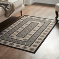 Custom House Black Indoor/Outdoor Rectangle Rug 36x60" - Primitive Star Quilt Shop