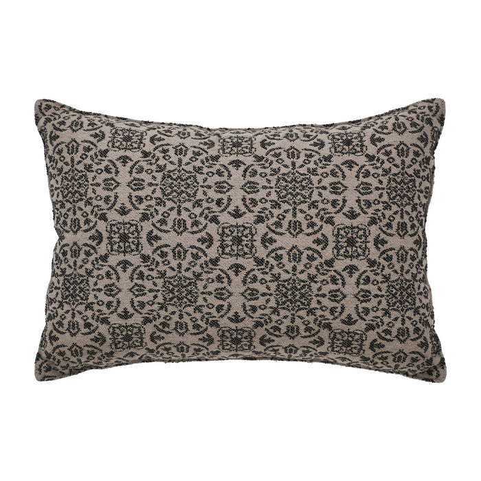 Custom House Black Woven "Blessed" Pillow 9.5x14" - Primitive Star Quilt Shop