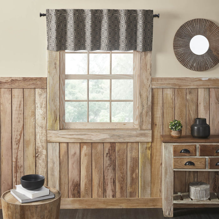 Custom House Black Woven Lined Valance 60" - Primitive Star Quilt Shop