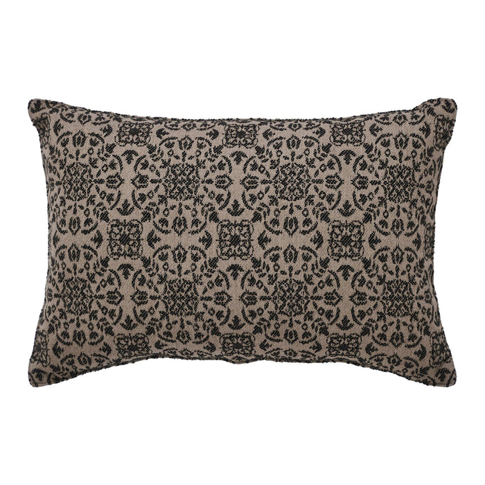 Custom House Black Woven Pillow 9.5x14" - Primitive Star Quilt Shop