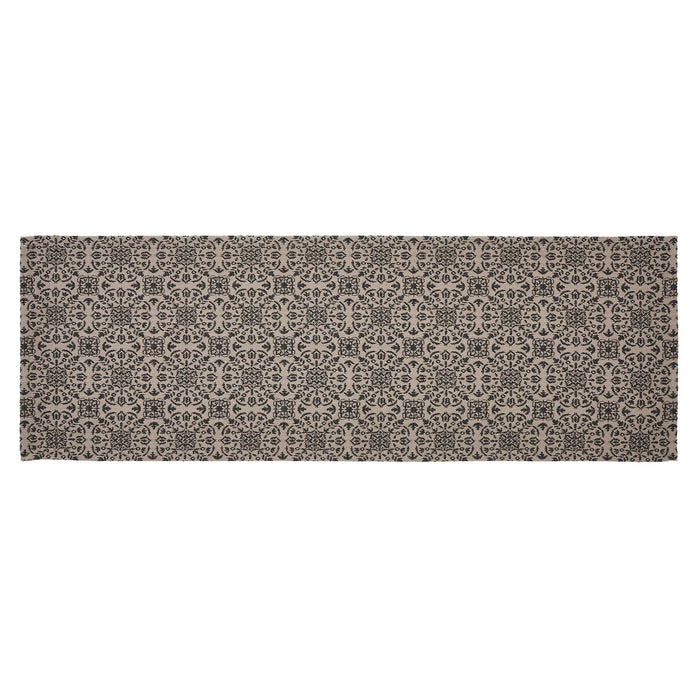Custom House Black Woven Runner 12x36" - Primitive Star Quilt Shop