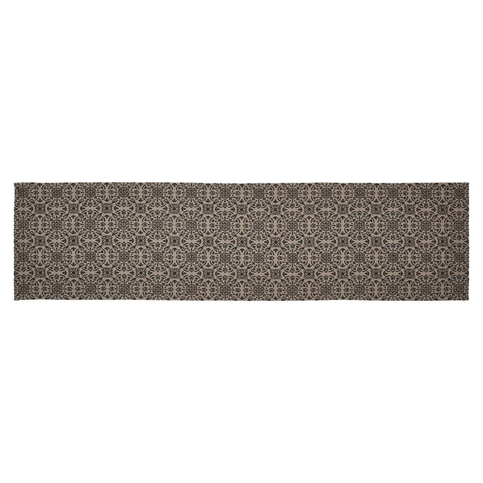 Custom House Black Woven Runner 12x48" - Primitive Star Quilt Shop