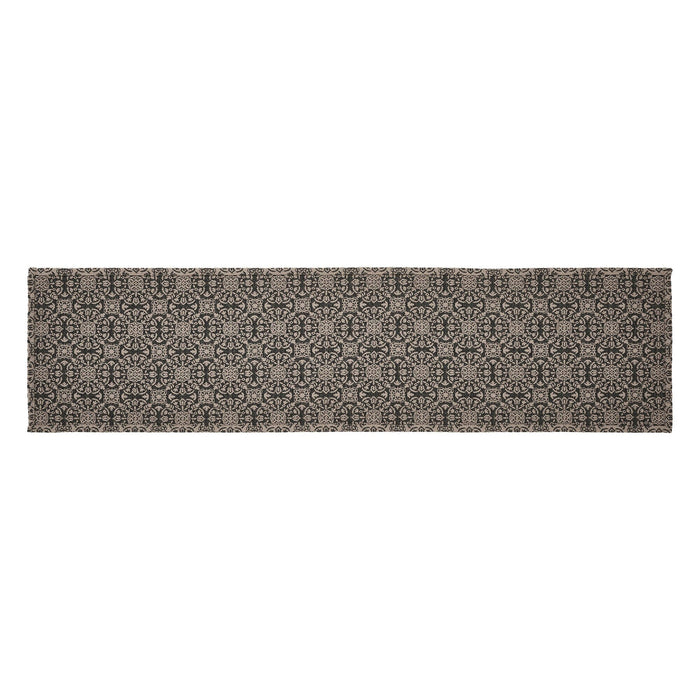 Custom House Black Woven Runner 12x48" - Primitive Star Quilt Shop