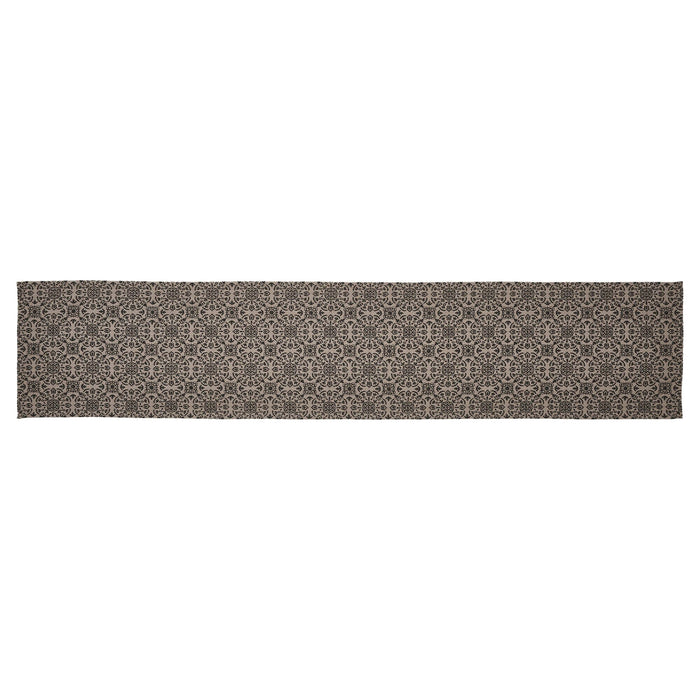 Custom House Black Woven Runner 12x60" - Primitive Star Quilt Shop