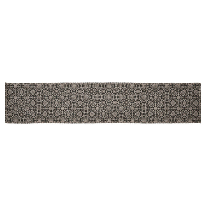 Custom House Black Woven Runner 12x60" - Primitive Star Quilt Shop