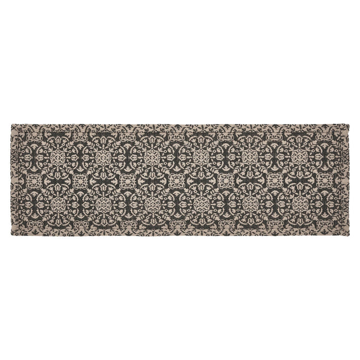 Custom House Black Woven Runner 8x24" - Primitive Star Quilt Shop