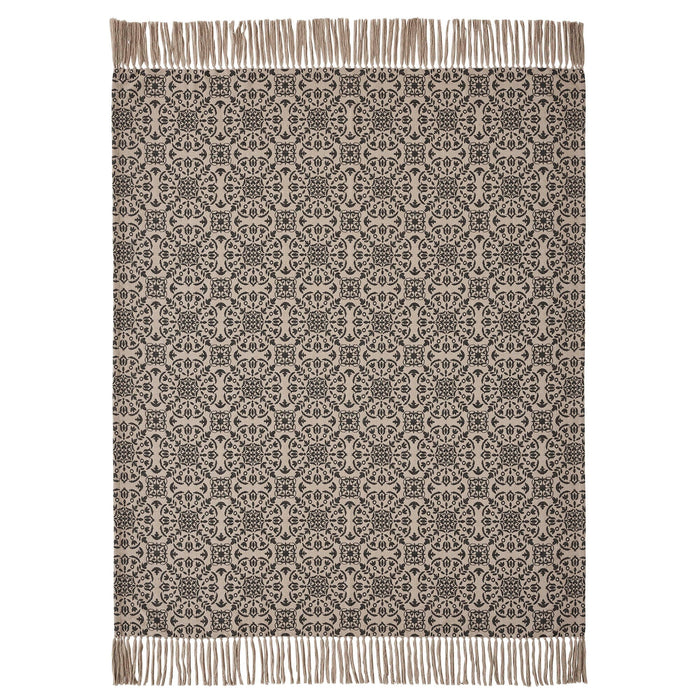 Custom House Black Woven Throw - Primitive Star Quilt Shop