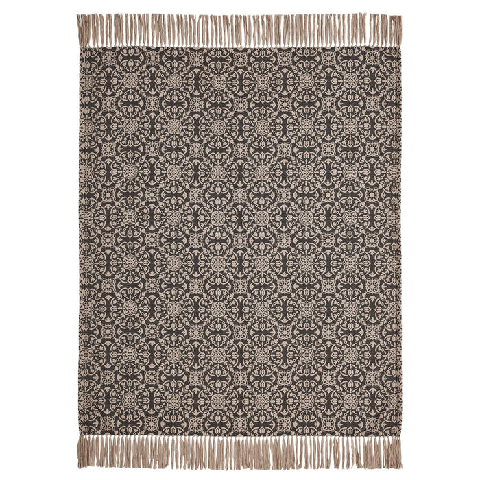 Custom House Black Woven Throw - Primitive Star Quilt Shop