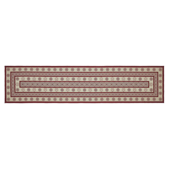 Custom House Burgundy Indoor/Outdoor Rectangle Rug 22x96" Runner - Primitive Star Quilt Shop