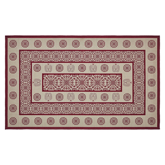 Custom House Burgundy Indoor/Outdoor Rectangle Rug 36x60" - Primitive Star Quilt Shop