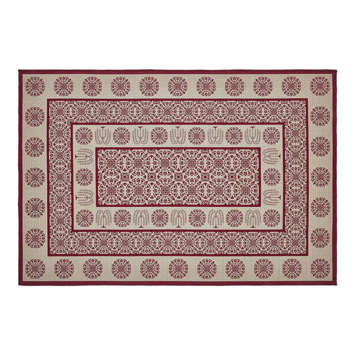 Custom House Burgundy Indoor/Outdoor Rectangle Rug 4x6' - Primitive Star Quilt Shop