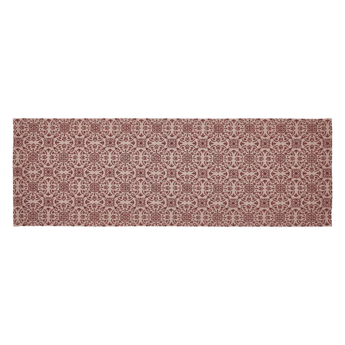 Custom House Burgundy Woven Runner 12x36" - Primitive Star Quilt Shop