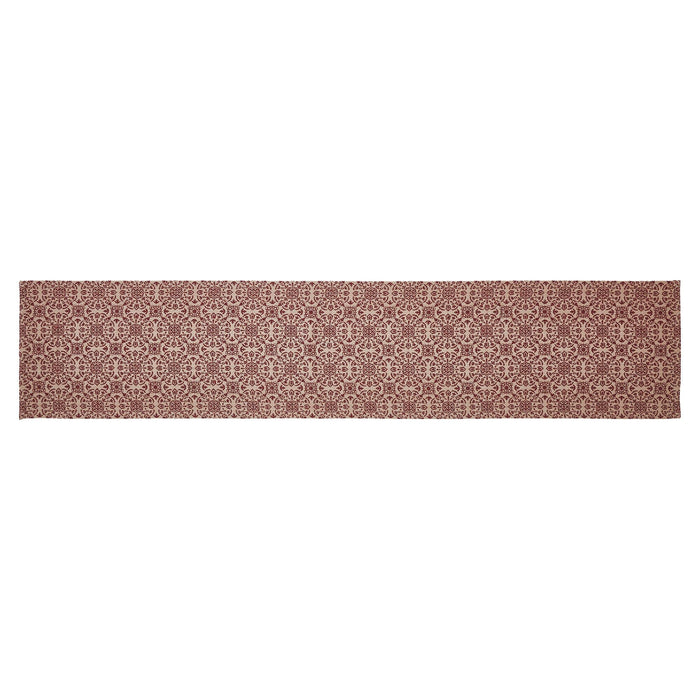 Custom House Burgundy Woven Runner 12x60" - Primitive Star Quilt Shop