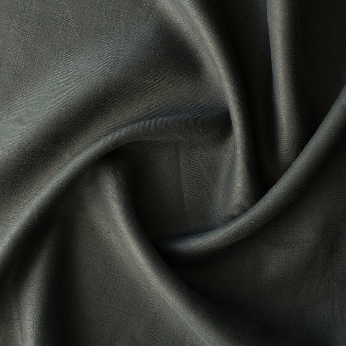 Dark Olive 100% Linen Fabric – rich dark green shade, medium to heavy-weight 230 GSM, fine 40 LEA weave