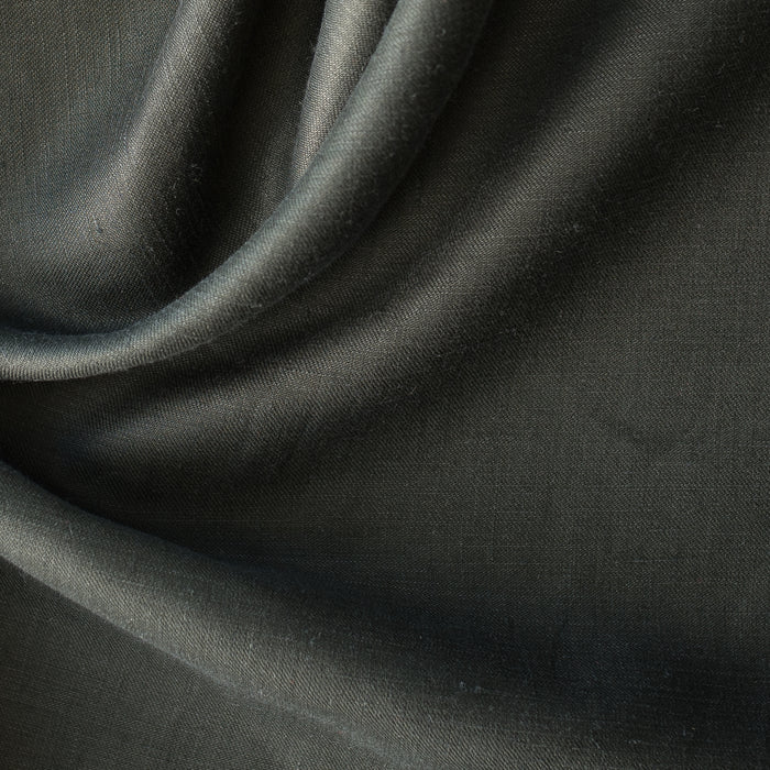 Dark Olive 100% Linen Fabric – rich dark green shade, medium to heavy-weight 230 GSM, fine 40 LEA weave