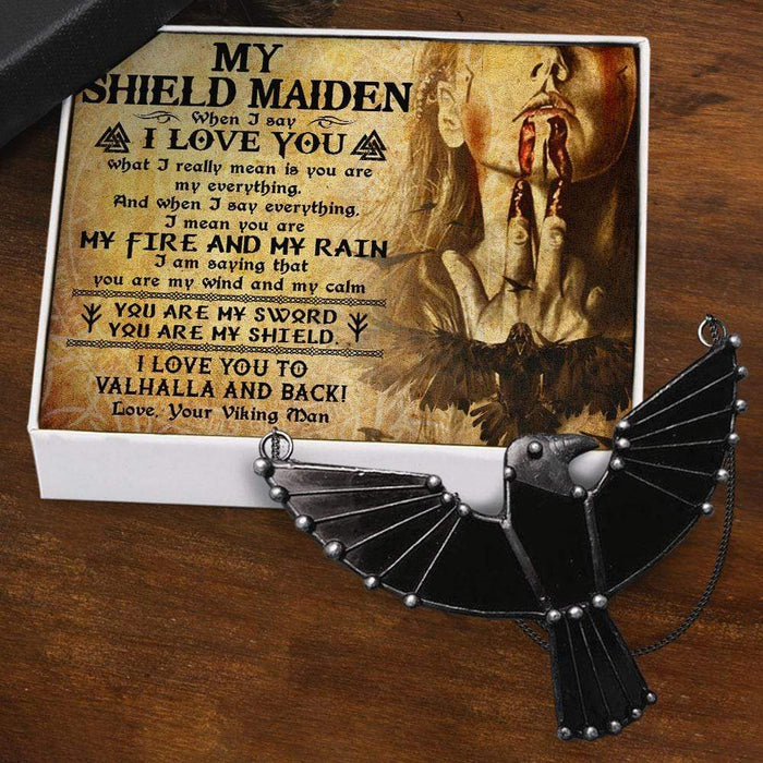 Dark Raven Necklace - My Viking Girlfriend -My Fire And My Rain- Gncm13007