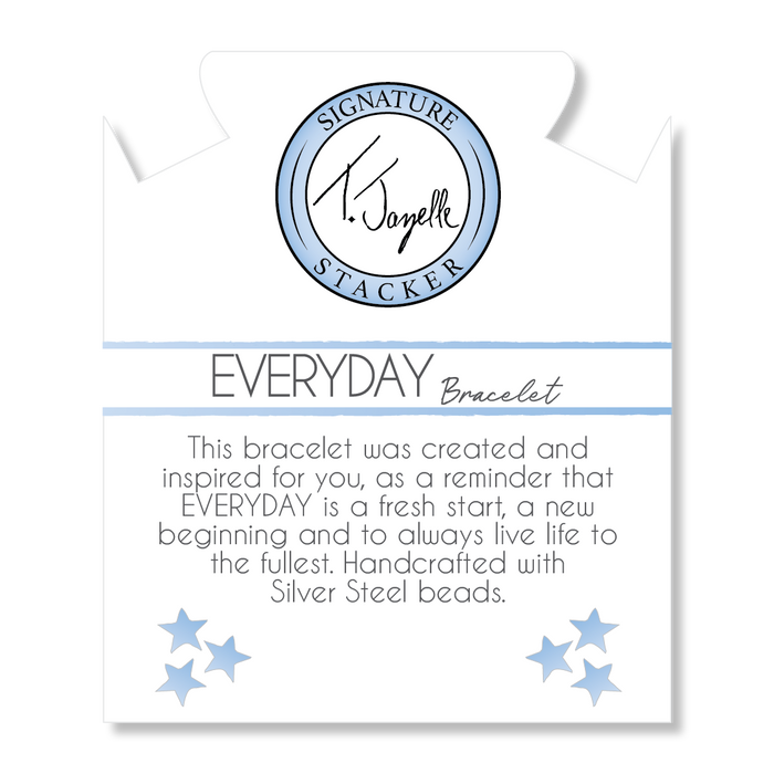 Defining Bracelet- Everyday Bracelet with Silver Steel Gemstones