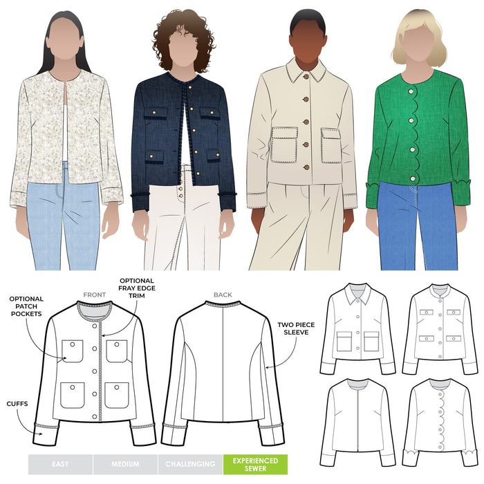 Delphine Woven Jacket Sewing Pattern