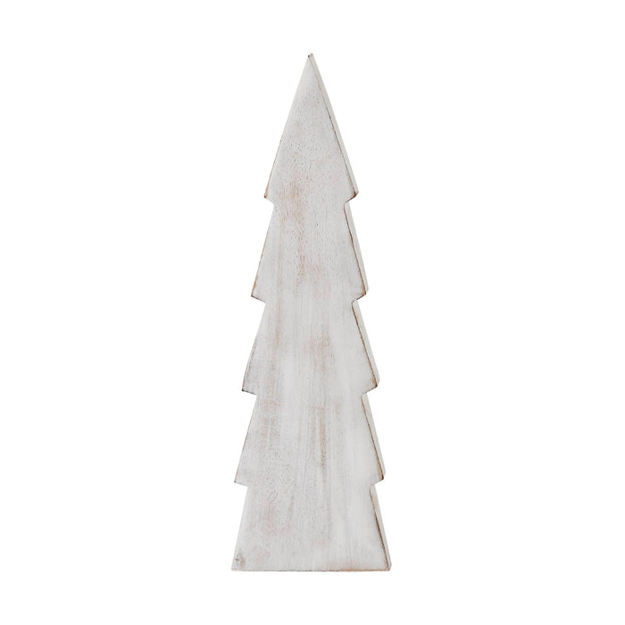 Distressed White Wooden Christmas Tree - 15.75" - Primitive Star Quilt Shop