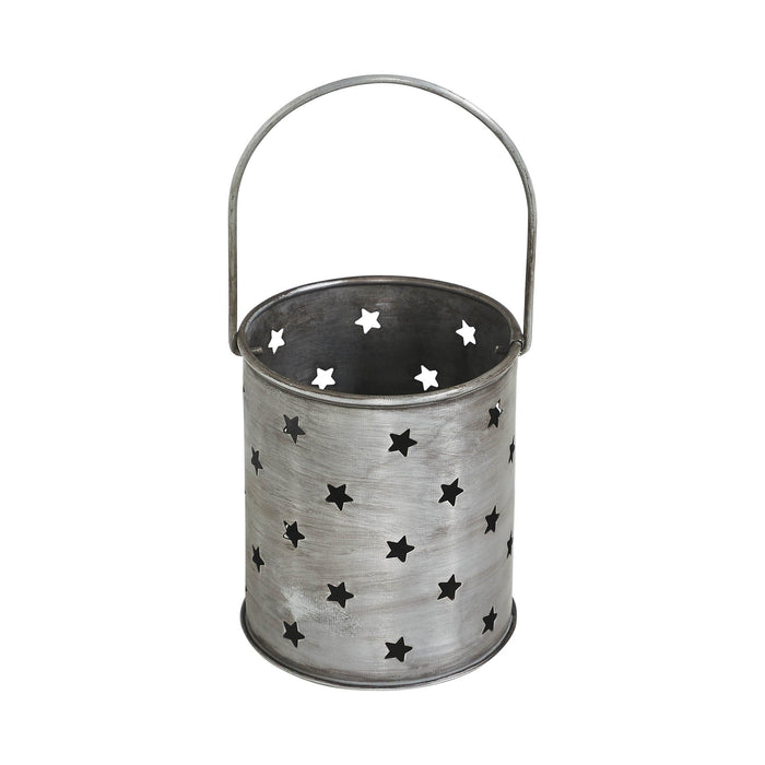 Distressed Zinc Mini Stars Votive Candle Holder - 3.75x3.25" - Primitive Star Quilt Shop