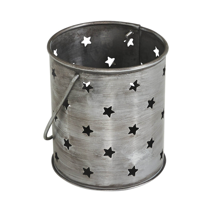 Distressed Zinc Mini Stars Votive Candle Holder - 3.75x3.25" - Primitive Star Quilt Shop