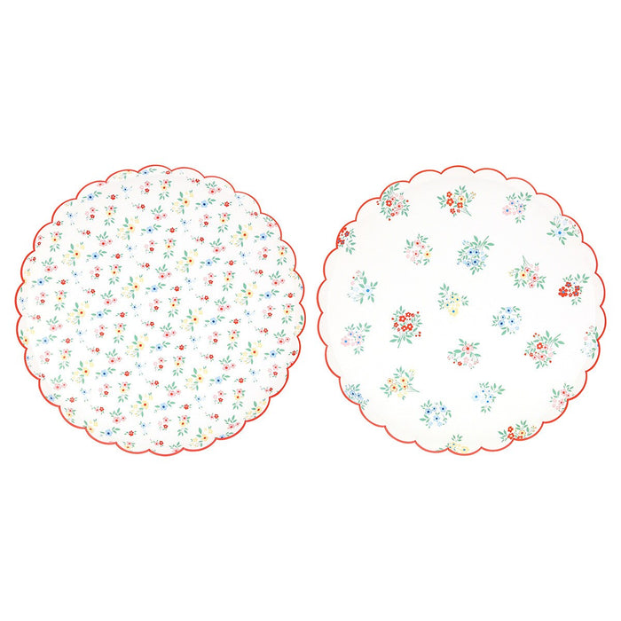 Ditsy Posy Scalloped Dinner Plates