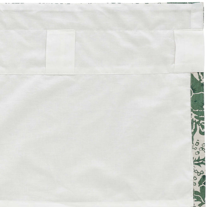 Dorset Green Floral Lined Long Prairie Curtains 84" - Primitive Star Quilt Shop