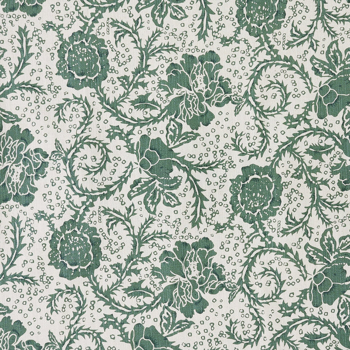 Dorset Green Floral Lined Tier Curtains 24" - Primitive Star Quilt Shop