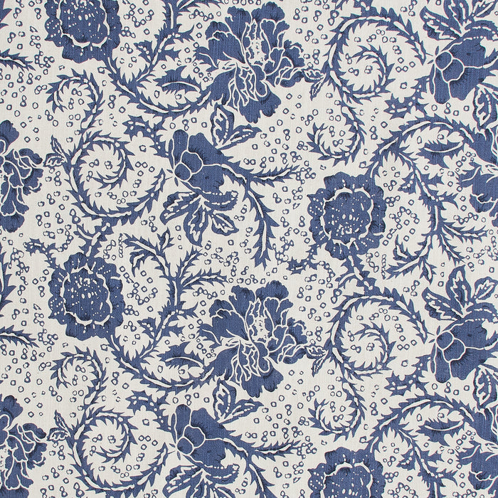 Dorset Navy Floral Lined Long Prairie Curtains 84" - Primitive Star Quilt Shop
