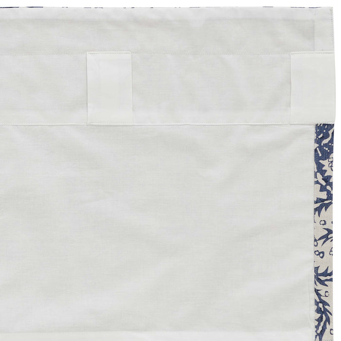 Dorset Navy Floral Lined Long Prairie Curtains 84" - Primitive Star Quilt Shop